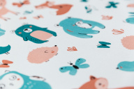 фото KM7806 Обои виниловые на флизелиновой основе Уик-энд мотив, оранжево-синий животные KЕРАМА МАРАЦЦИ КЕРАМА МАРАЦЦИ