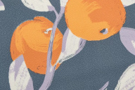 фото KM8503 Обои виниловые на флизелиновой основе Шафран мотив, синий, апельсины KЕРАМА МАРАЦЦИ КЕРАМА МАРАЦЦИ