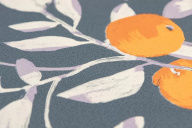 фото KM8503 Обои виниловые на флизелиновой основе Шафран мотив, синий, апельсины KЕРАМА МАРАЦЦИ КЕРАМА МАРАЦЦИ