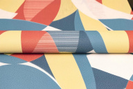 фото KM8507 Обои виниловые на флизелиновой основе Шафран мотив, разноцветный, синий KЕРАМА МАРАЦЦИ КЕРАМА МАРАЦЦИ