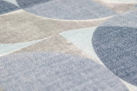 фото KM8511 Обои виниловые на флизелиновой основе Шафран мотив, синий, круги KЕРАМА МАРАЦЦИ КЕРАМА МАРАЦЦИ