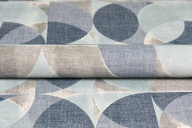 фото KM8511 Обои виниловые на флизелиновой основе Шафран мотив, синий, круги KЕРАМА МАРАЦЦИ КЕРАМА МАРАЦЦИ