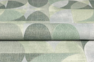 фото KM8513 Обои виниловые на флизелиновой основе Шафран мотив, зелёный, круги KЕРАМА МАРАЦЦИ КЕРАМА МАРАЦЦИ