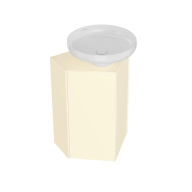 фото KMCACb50MBt0 Тумба-модуль Caravan/Караван под раковину со столеш. без боковин, подв. 50, push/пуш, сливочная мат. КЕРАМА МАРАЦЦИ