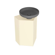 фото KMCACb50MBt0 Тумба-модуль Caravan/Караван под раковину со столеш. без боковин, подв. 50, push/пуш, сливочная мат. КЕРАМА МАРАЦЦИ