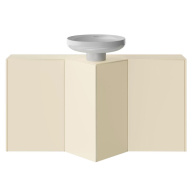 фото KMCACb50MBt0 Тумба-модуль Caravan/Караван под раковину со столеш. без боковин, подв. 50, push/пуш, сливочная мат. КЕРАМА МАРАЦЦИ