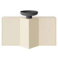 фото KMCACb50MBt0 Тумба-модуль Caravan/Караван под раковину со столеш. без боковин, подв. 50, push/пуш, сливочная мат. КЕРАМА МАРАЦЦИ