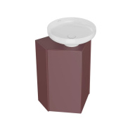 фото KMCACb50MMp0 Тумба-модуль Caravan/Караван под раковину со столеш. без боковин, подвесная 50, мароккан. гранатовый КЕРАМА МАРАЦЦИ