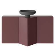 фото KMCACb50MMp0 Тумба-модуль Caravan/Караван под раковину со столеш. без боковин, подвесная 50, мароккан. гранатовый КЕРАМА МАРАЦЦИ