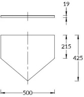 фото KMCATp50MMp0 Столешница без выреза для тумбы-модуля Caravan/Караван 50, марокканский гранатовый КЕРАМА МАРАЦЦИ