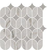 фото KMD2HID004BR Ифран наборный серый светлый глянцевый обрезной 30x32,5x0,9 декор КЕРАМА МАРАЦЦИ