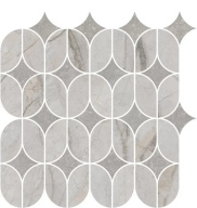 фото KMD2HID004BR Ифран наборный серый светлый глянцевый обрезной 30x32,5x0,9 декор КЕРАМА МАРАЦЦИ