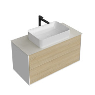 фото KMPMCb100MVc2 Тумба Plaza Modern/Плаза Модерн подвесная 100, push, 2 ящика, дуб виченца КЕРАМА МАРАЦЦИ