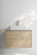 фото KMPMCb100MVc2 Тумба Plaza Modern/Плаза Модерн подвесная 100, push, 2 ящика, дуб виченца КЕРАМА МАРАЦЦИ