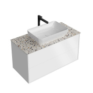 фото KMPMCb100MWh2 Тумба Plaza Modern/Плаза Модерн подвесная 100, push, 2 ящика, белая матовая КЕРАМА МАРАЦЦИ