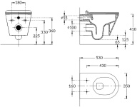 фото KMPMWc53GWh2 Унитаз Plaza Modern/Плаза Модерн подвесной безободковый, с крепежом, белый глянцевый КЕРАМА МАРАЦЦИ