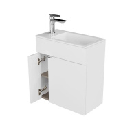 фото LAT.50.1/WHT Тумба Lato/Лато подвесная 50 с дверцей, белый глянцевый КЕРАМА МАРАЦЦИ