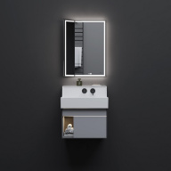 фото LO.M.65/GRAY Тумба Logica M/Лоджика М подвесная 2 выдвижных ящика 65, серый КЕРАМА МАРАЦЦИ