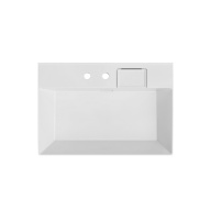 фото LO.wb.70.2 Раковина Logica/Лоджика мебельная/подвесная с двумя отверстиями 70, белая глянцевая КЕРАМА МАРАЦЦИ