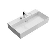 фото LO.wb.90.2 Раковина Logica/Лоджика мебельная/подвесная с двумя отверстиями 90, белая глянцевая КЕРАМА МАРАЦЦИ