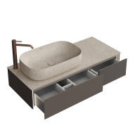 фото MA.120.2/EGR.M Тумба Magica/Маджика подвесная 120, 2 ящика, вечерний серый матовый КЕРАМА МАРАЦЦИ