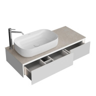 фото MA.120.2/MGR.M Тумба Magica/Маджика подвесная 120, 2 ящика, утренний серый матовый КЕРАМА МАРАЦЦИ