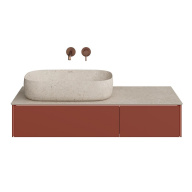 фото MA.120.2/VR.M Тумба Magica/Маджика подвесная 120, 2 ящика, венецианский красный матовый КЕРАМА МАРАЦЦИ