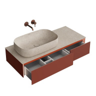 фото MA.120.2/VR.M Тумба Magica/Маджика подвесная 120, 2 ящика, венецианский красный матовый КЕРАМА МАРАЦЦИ