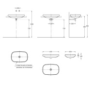 фото MA.wbi.65/STG Раковина Magica/Маджика встраиваемая сверху 65 с донным клапаном, серый камень КЕРАМА МАРАЦЦИ