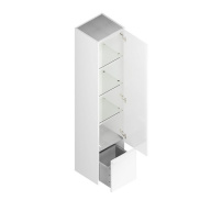 фото MO.165/WHT Пенал Modula/Модула подвесной 165 с дверцей и ящиком, белый глянцевый КЕРАМА МАРАЦЦИ