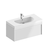 фото MOD.100.1+1/WHT Тумба Modula/Модула подвесная 100 с ящиком 1+1, белая глянцевая КЕРАМА МАРАЦЦИ