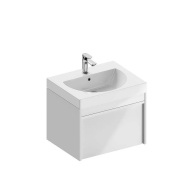 фото MOD.60.1+1/WHT Тумба Modula/Модула подвесная 60 с ящиком 1+1, белая глянцевая КЕРАМА МАРАЦЦИ