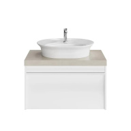 фото MOD.80.1+1/WHT Тумба Modula/Модула подвесная 80 с ящиком 1+1, белая глянцевая КЕРАМА МАРАЦЦИ