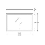 Mi.P.120 Зеркало Mi Plus/Ми-Плюс универсальное 120 см КЕРАМА МАРАЦЦИ фото Mi.P.120 Зеркало Mi Plus/Ми-Плюс универсальное 120 см КЕРАМА МАРАЦЦИ