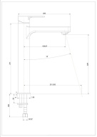 фото P4CR205LLZNKM Смеситель Sonata/Соната высокий для раковины без донного клапана, хром КЕРАМА МАРАЦЦИ