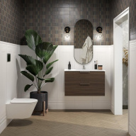 фото PI.85/OLM Тумба Piano/Пиано подвесная с ящиками 85, дымчатый вяз КЕРАМА МАРАЦЦИ