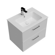 фото PIA.CL.65/WHT.M Тумба Piano Classic/Пиано Классик подвесная 65 см, 2 ящика, ясень белый матовый КЕРАМА МАРАЦЦИ