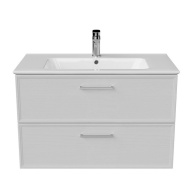 фото PIA.CL.85/WHT.M Тумба Piano Classic/Пиано Классик подвесная 85 см, 2 ящика, ясень белый матовый КЕРАМА МАРАЦЦИ