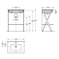 фото PIA.N.65/BLK Металлическая структура Piano Next/Пиано Некст напольная 65, черная матовая КЕРАМА МАРАЦЦИ