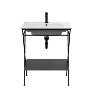 фото PIA.N.65/BLK Металлическая структура Piano Next/Пиано Некст напольная 65, черная матовая КЕРАМА МАРАЦЦИ