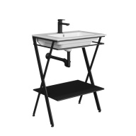 фото PIA.N.65/BLK Металлическая структура Piano Next/Пиано Некст напольная 65, черная матовая КЕРАМА МАРАЦЦИ