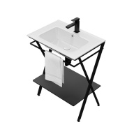 фото PIA.N.65/BLK Металлическая структура Piano Next/Пиано Некст напольная 65, черная матовая КЕРАМА МАРАЦЦИ