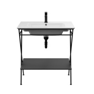 фото PIA.N.75/BLK Металлическая структура Piano Next/Пиано Некст напольная 75, черная матовая КЕРАМА МАРАЦЦИ