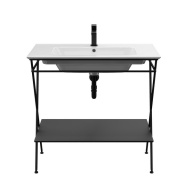 фото PIA.N.85/BLK Металлическая структура Piano Next/Пиано Некст напольная 85, черная матовая КЕРАМА МАРАЦЦИ