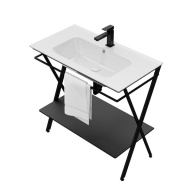 фото PIA.N.85/BLK Металлическая структура Piano Next/Пиано Некст напольная 85, черная матовая КЕРАМА МАРАЦЦИ