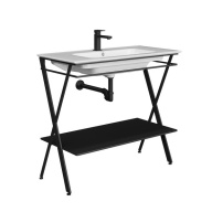 фото PIA.N.95/BLK Металлическая структура Piano Next/Пиано Некст напольная 95, черная матовая КЕРАМА МАРАЦЦИ