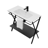 фото PIA.N.95/BLK Металлическая структура Piano Next/Пиано Некст напольная 95, черная матовая КЕРАМА МАРАЦЦИ