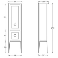 фото PL.CN.175/NUT.M Пенал Plaza Classic Neo/Плаза Классик Нео напольный 175, орех матовый КЕРАМА МАРАЦЦИ
