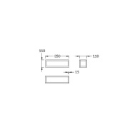 фото PL.N.sh.35/BLK Полка Plaza Next/Плаза Некст подвесная 35, черная матовая КЕРАМА МАРАЦЦИ
