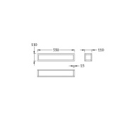 фото PL.N.sh.55/BLK Полка Plaza Next/Плаза Некст подвесная 55, черная матовая КЕРАМА МАРАЦЦИ
